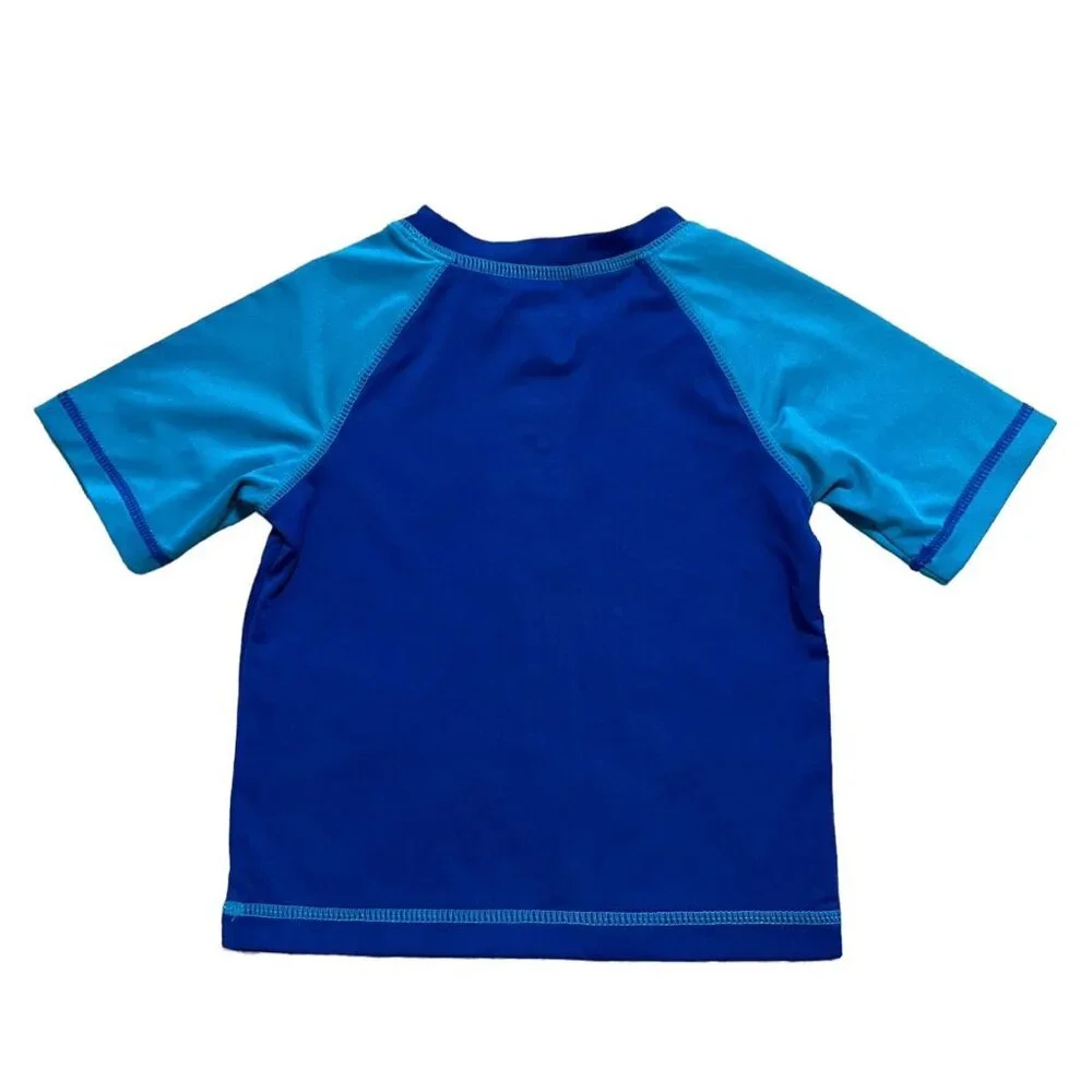Ocean Pacific OP 18m Blue Raglan Rashguard Swim Shirt